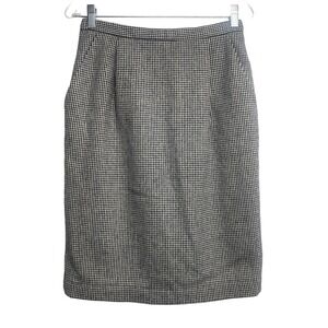 Vtg PENDLETON Women 100% Virgin Wool Knee Length Pencil Skirt Sz 8 Blue 57-11